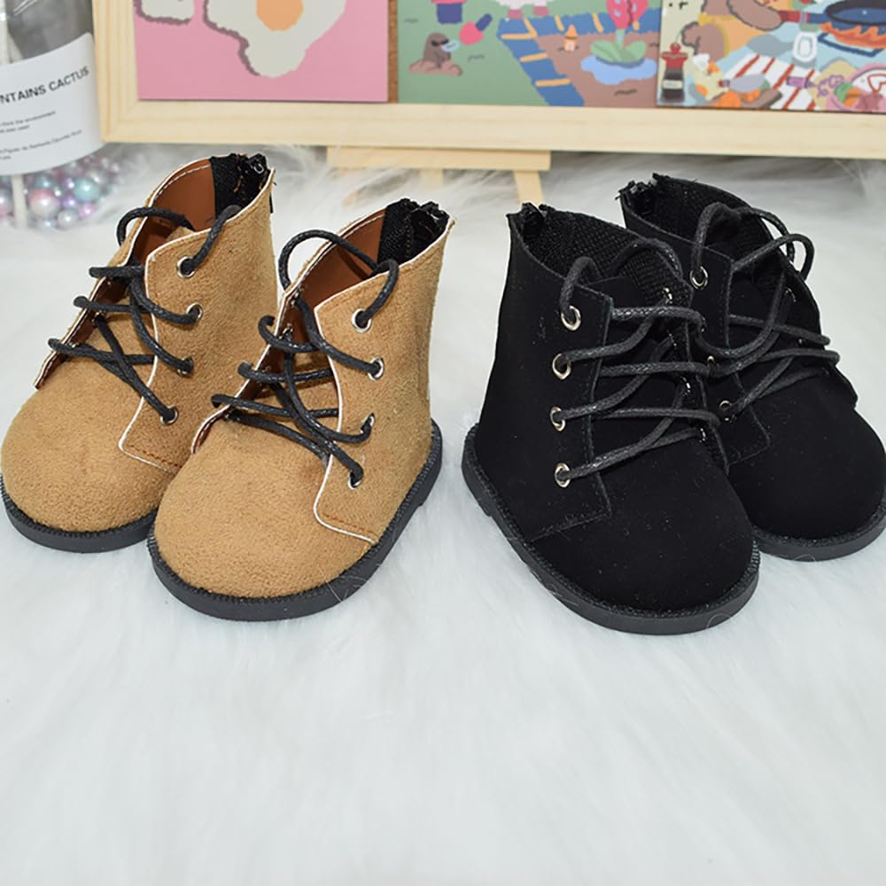 Chaussures En Cuir Pour Poupée 40 Cm – Marron – Longueur 9,5 Cm – Niannyyhouse