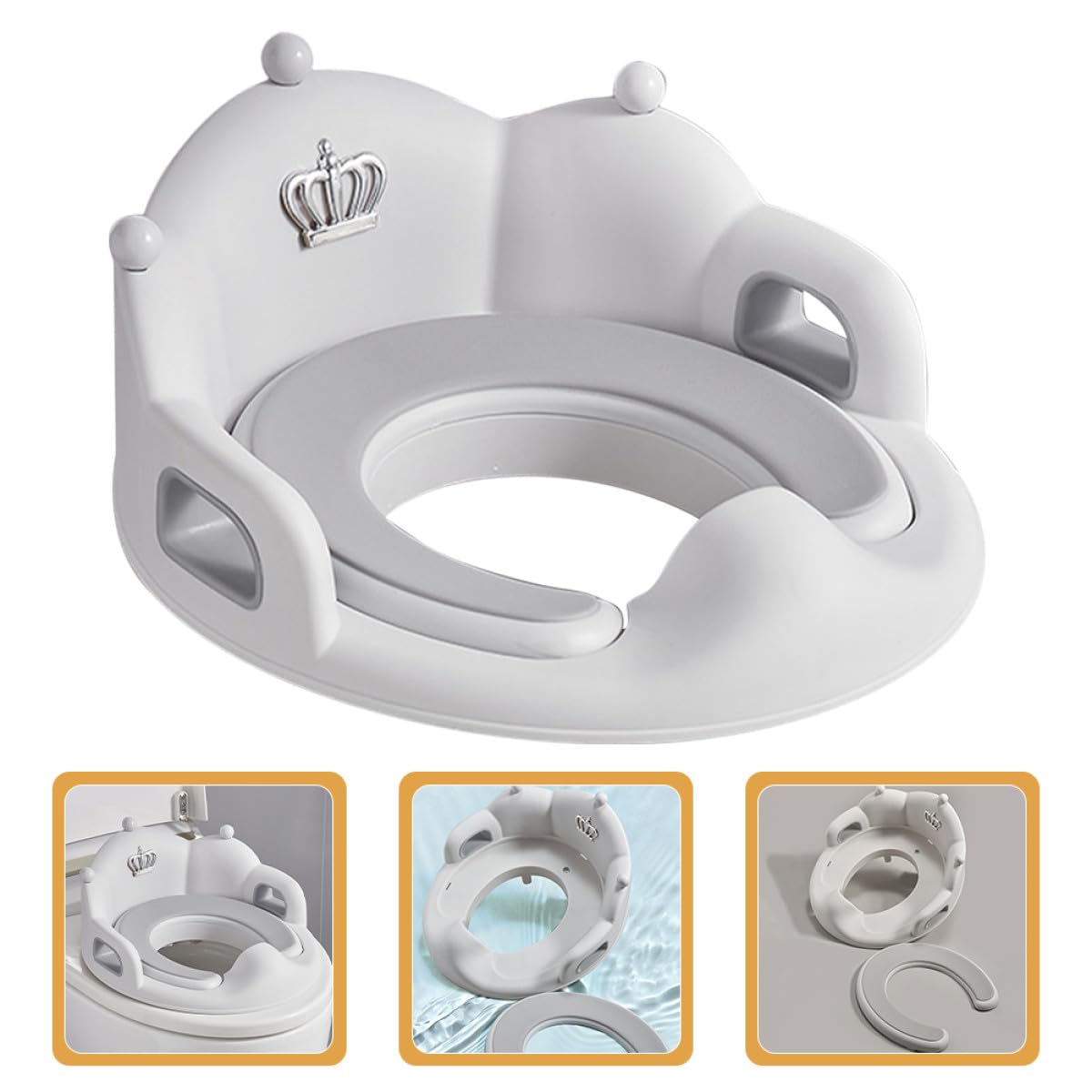 Asiento Pp Fácil de Limpiar Pequeños de Inodoro Niños Material Desmontable y Adecuado para Uso Doméstico, Adecuado para Niñas