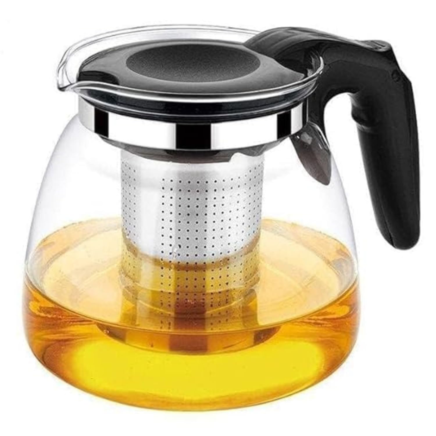 Glass Tea Pot with Stainless Steel Infuser || Large Capacity Transparent Tea Kettle with Lid & Handle || Great for Loose Leaf Tea, Blooming Tea, Tea Bags & Fruit Infused (Model 4)-image-47