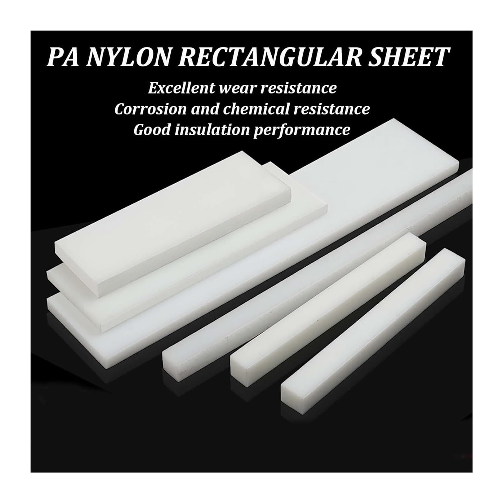 Hoja de nailon blanco, 1 metro x 35mm, 2-10mm, mecanizado, construcción de modelos DIY(6mm)