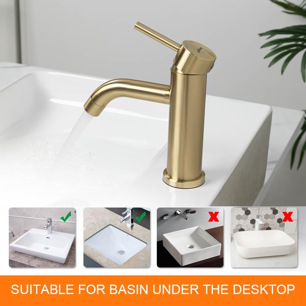 Ibergrif M11003Y faucet compatibility with various basin types