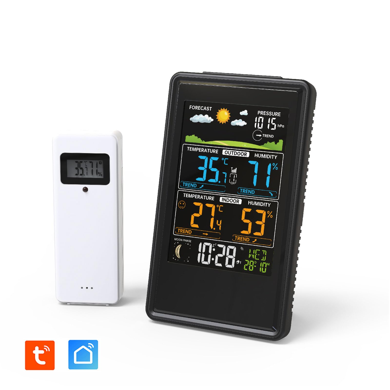 Station Météo Connectée connectée Wifi – 4 en 1 + 2 Capteurs Thermo-hygromètre