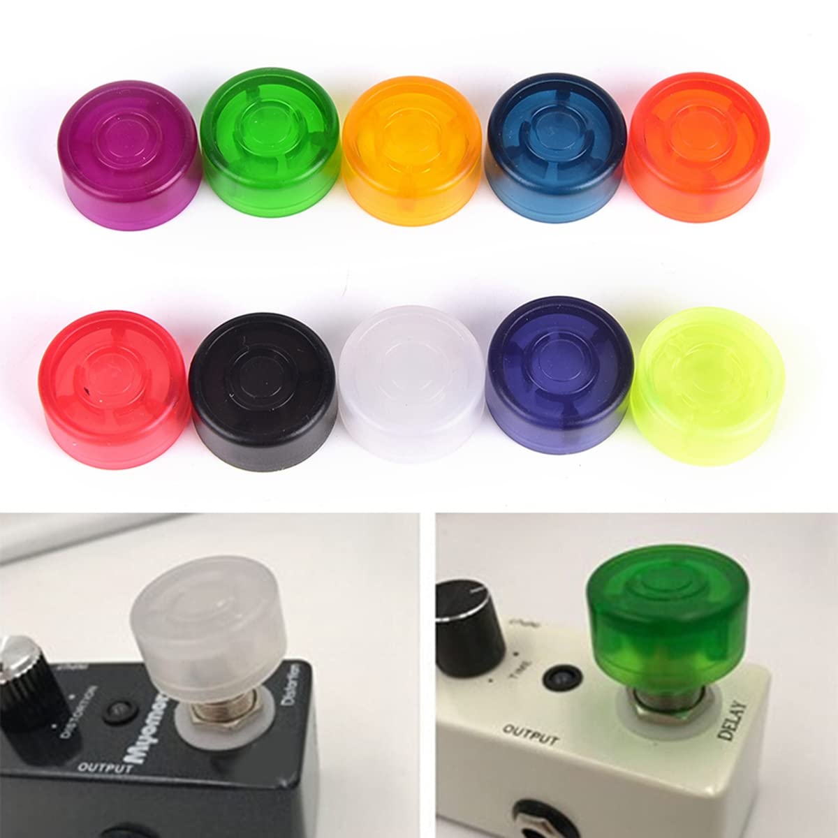 Lot de 20 capuchons de pédale d'effet pour pédale de guitare