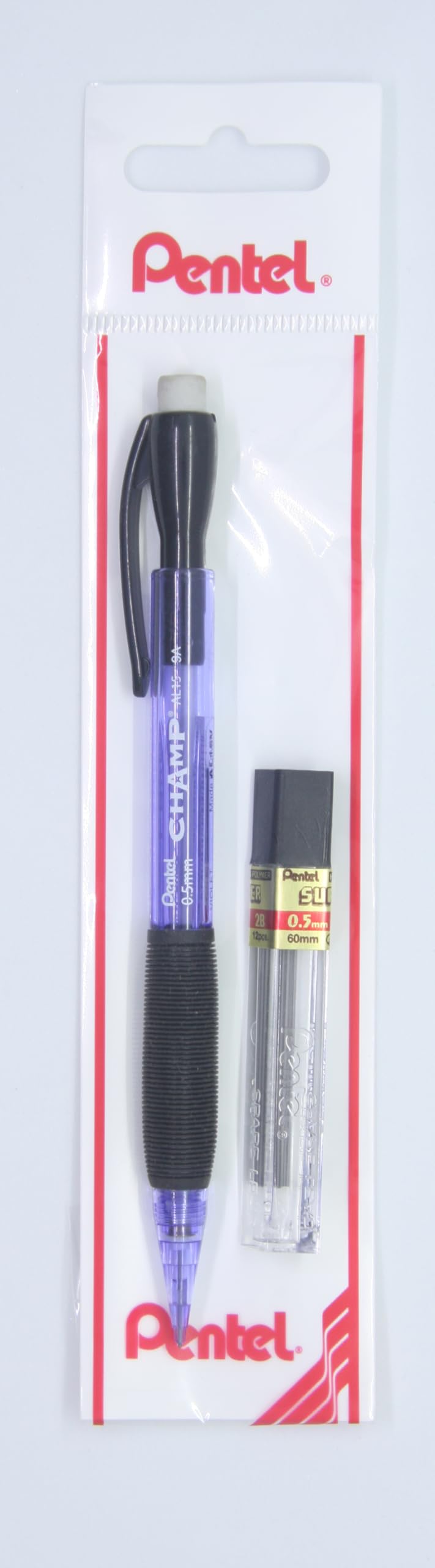 Pentel 0.5 mm Kauçuk Tutaçlı Versatil - Champ + Yedek Uç MOR