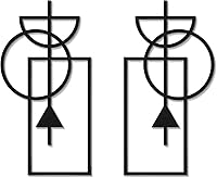 Vista 1 de Zzbakress Arte de pared, 2 piezas de decoración abstracta moderna geométrica de madera, 17.8 x 9.3 pulgadas, sala de estar, estilo 1