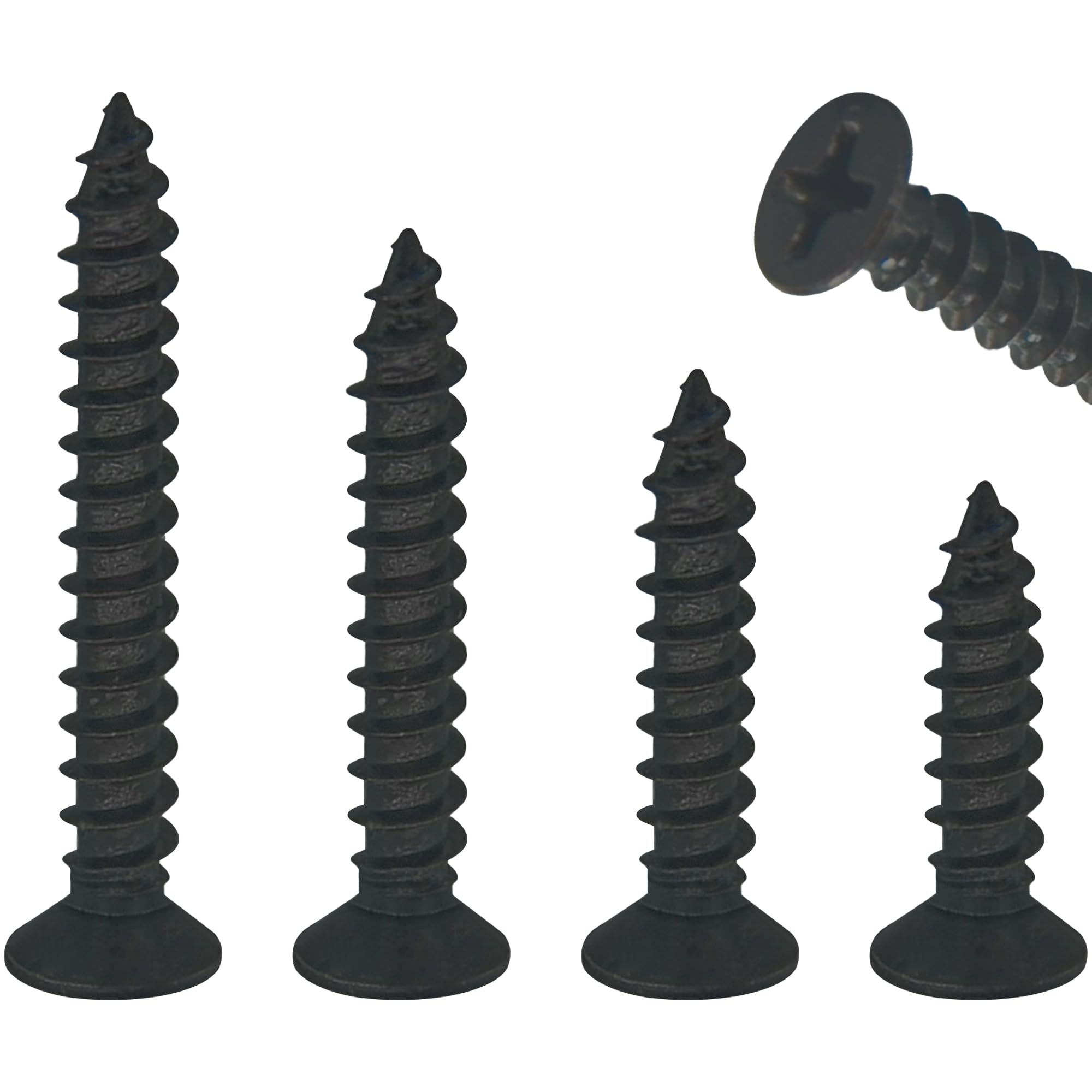 200 PCS Black Flat Head Self Tapping Screws (M4) - Image 3