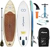 WOOWAVE Inflatable Stand Up Paddle Board 106×35”×6.3 Ultra-Light17.6lbs ISUP with Durable Accessories Including Board, Backpack, Paddle, Pump, Leash, Repair Kit, Fins, Non-slip Mat, Elastic Band