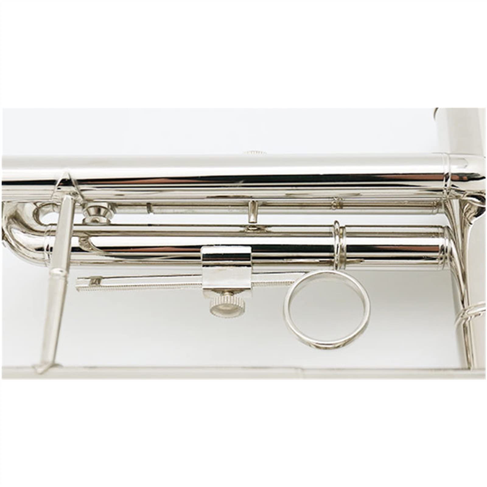 Messing Trompeten Trompete Instrument B Anfänger Blaskapelle Blaskapelle Schulband (Color : Nickel)