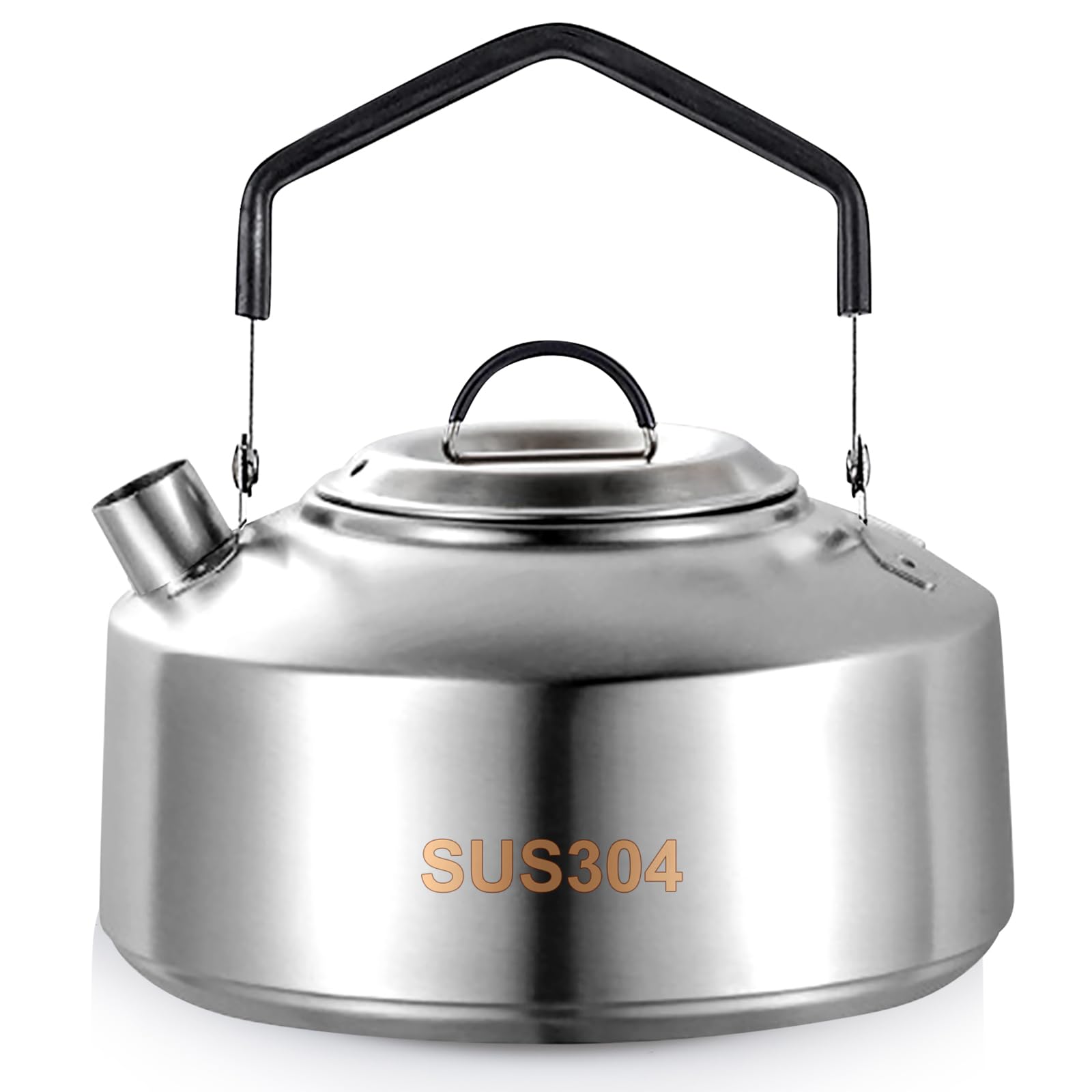 Bouilloire Camping 1,4 L En Aluminium Anodisé Dur - Ultra Légère Et Portable Avec Poignée Anti-Chaleur - Parfaite Rando, Pique-Nique & Maison