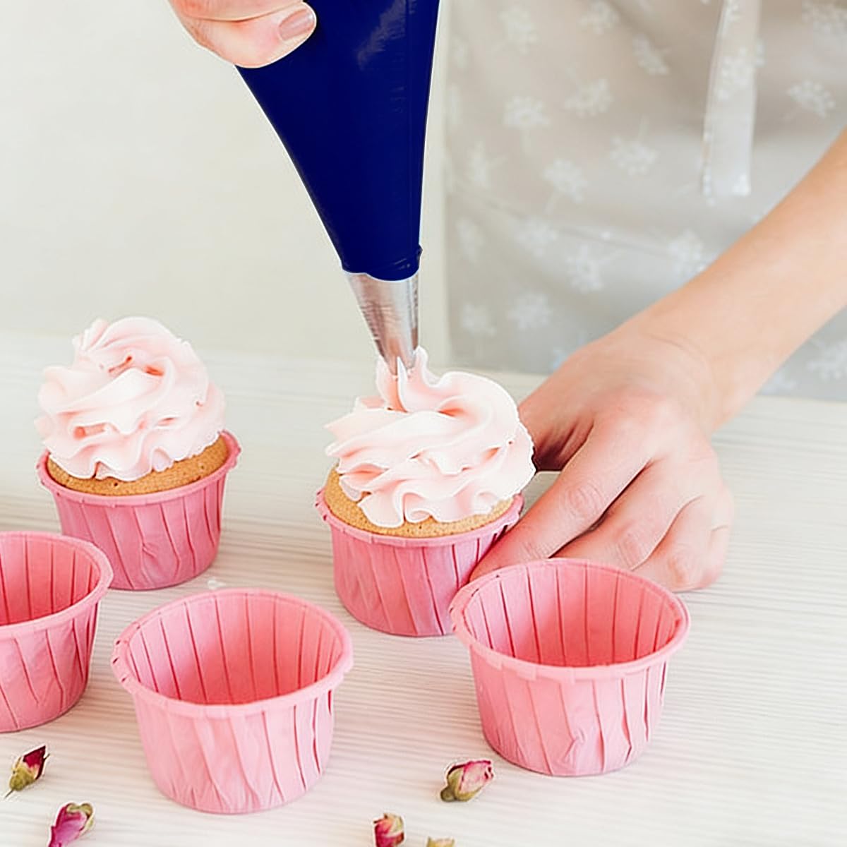 Zykra 50 Sac à Poche USA E Getta Con 6 Beccucci In Acciaio - Per Decorazione Torte E Cupcakes