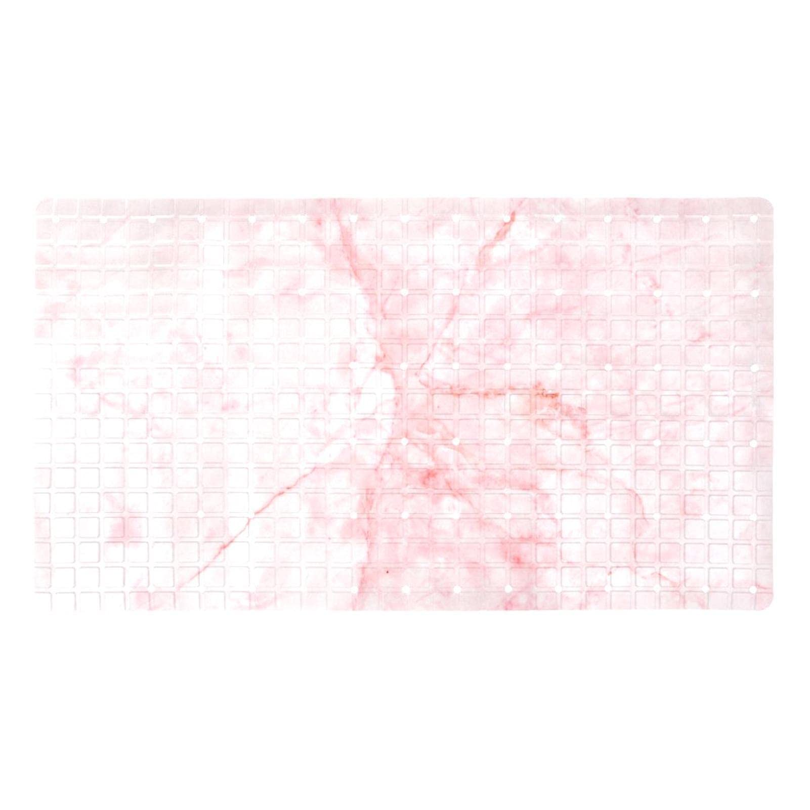 Alfombrilla de baño antideslizante mármol rosa para bañera lavable