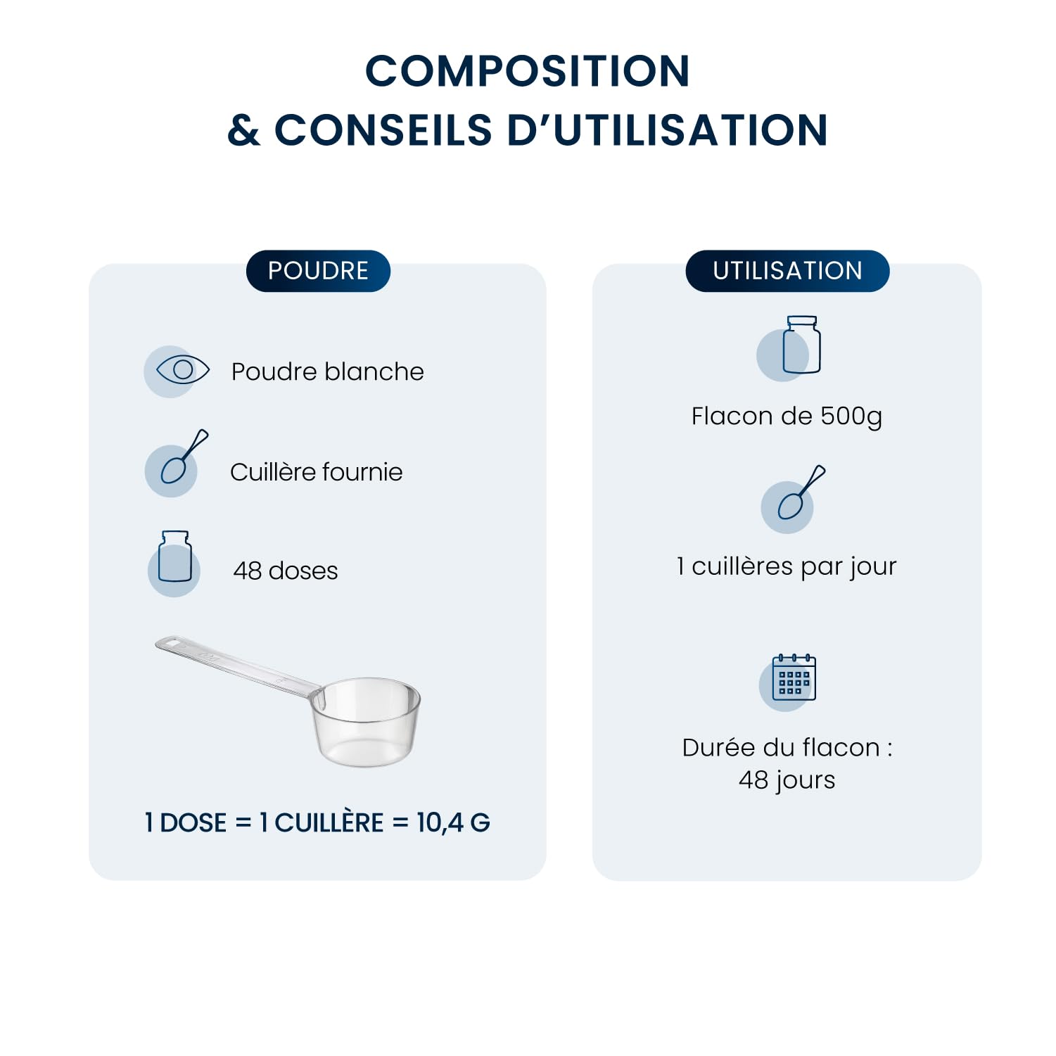 Collagène Marin hydrolysé - Peau souple & hydratée - Type 1 peptides bioactifs 2000 DA - Haute Biodisponibilité - Collagène en Poudre Qualité Peptan®- Issu de pêche durable - 500G (48 jours) - Dynveo