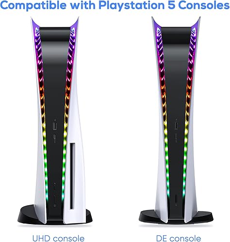 Miniatura 4 de Tira de luz LED para PS5 tiras de luz LED 5050 RGB 7 colores modos de bricolaje cambio de color y regulable con control remoto IR y alimentación USB