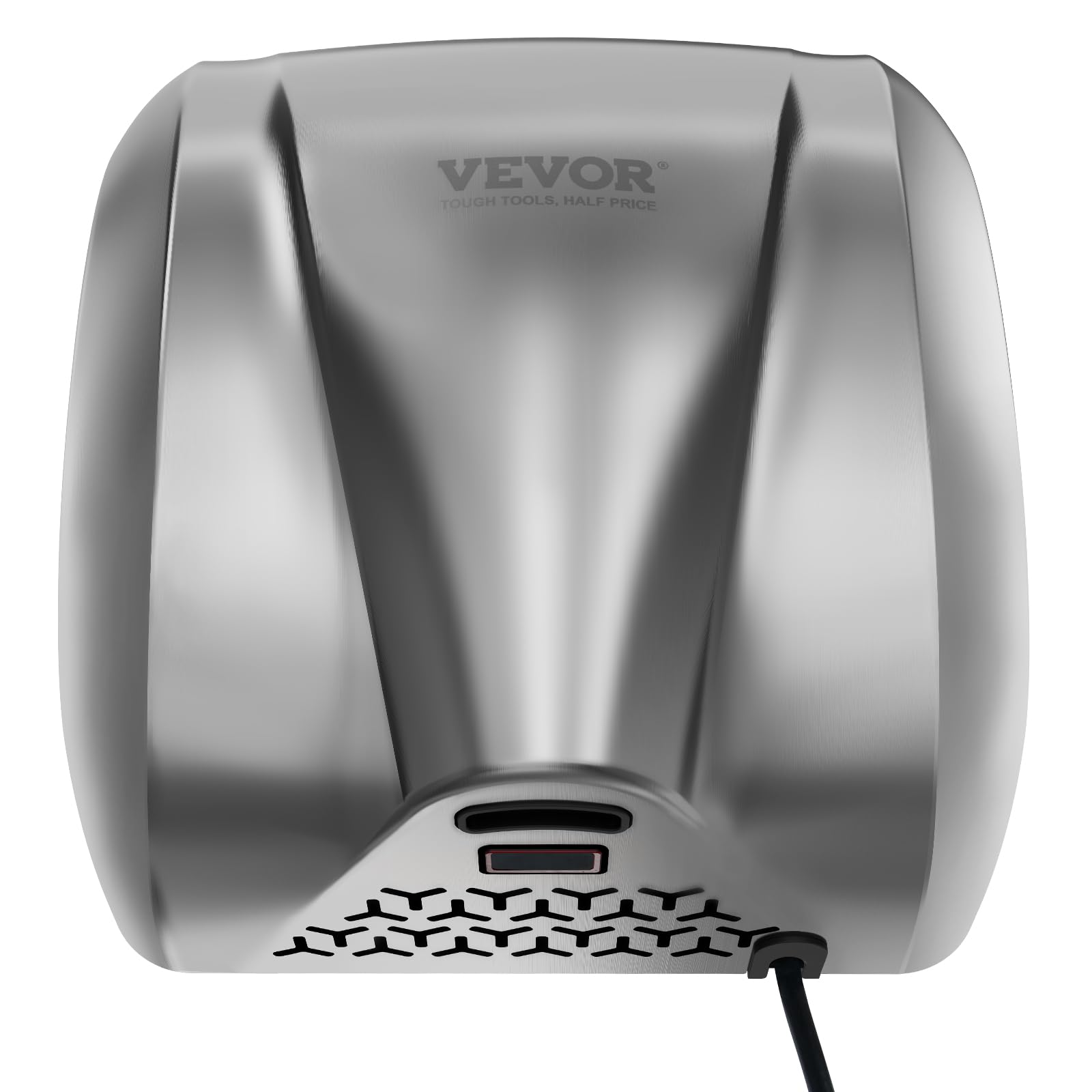 VEVOR Secador de Manos Eléctrico 1300 W Secador de Manos Automático Comercial de Servicio Pesado Filtro HEPA de Alta Velocidad de Acero Inoxidable 2 Opciones de Energía para Inodoros 325x295x180 mm