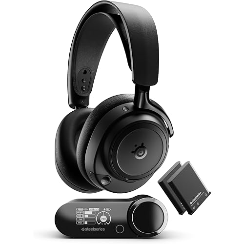 SteelSeries Arctis Nova Elite - Hi-Res Wireless Gaming Headset — 96kHz/24bit — Carbon Fiber Speakers — ANC — AI Noise Rejection — App — 2.4GHz + BT — Multi-Source Mix — OmniPlay PC+PlayStation+Xbox