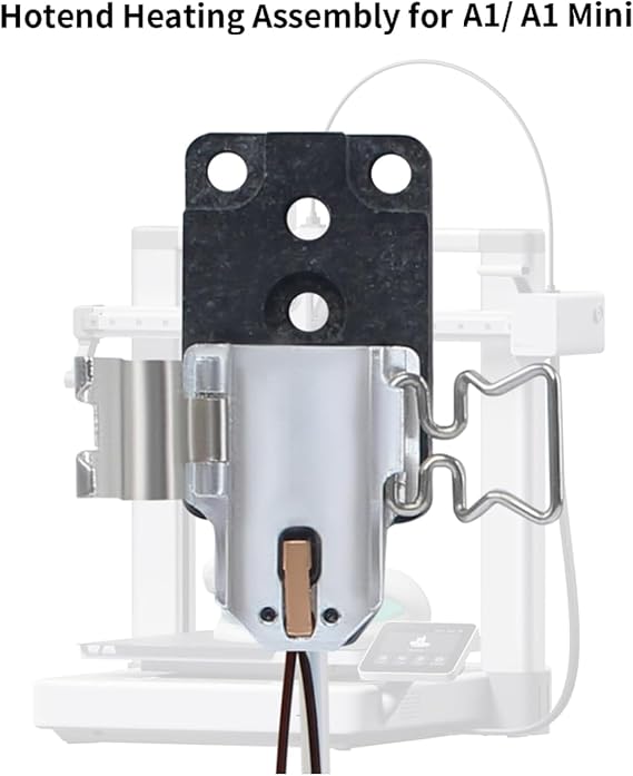 3D Printer Accessories Compatible with Bambu-lab A1 and A1 Mini Hotend Heating Assembly Kit, Heater Cartridge and Thermistor Temperature Sensor Components Mounting, Base,Clip,Plug and Play Set
