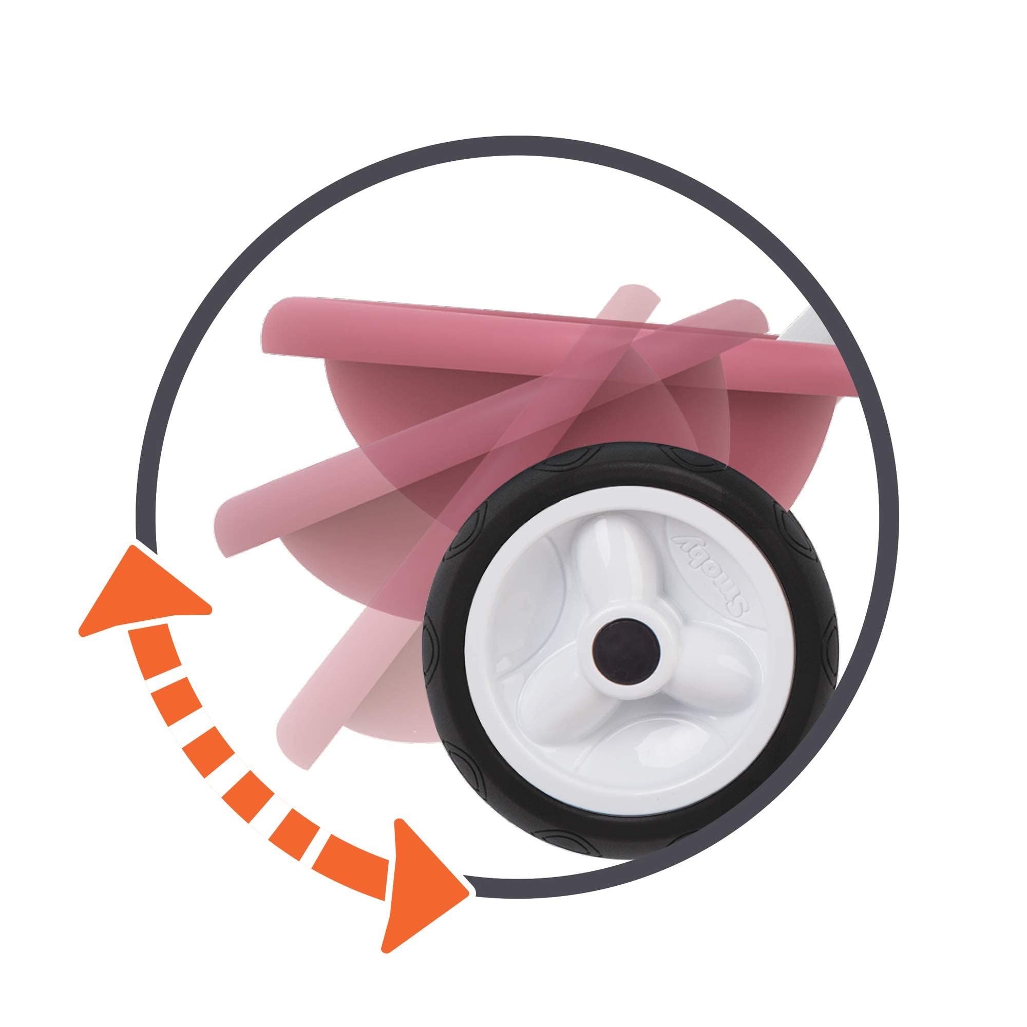 Smoby - Triciclo Be Move Girl, 7600740332, + 15 Mesi, Triciclo Evolutivo,Struttura di Metallo, Ruote Silenziose, Asta di Spinta