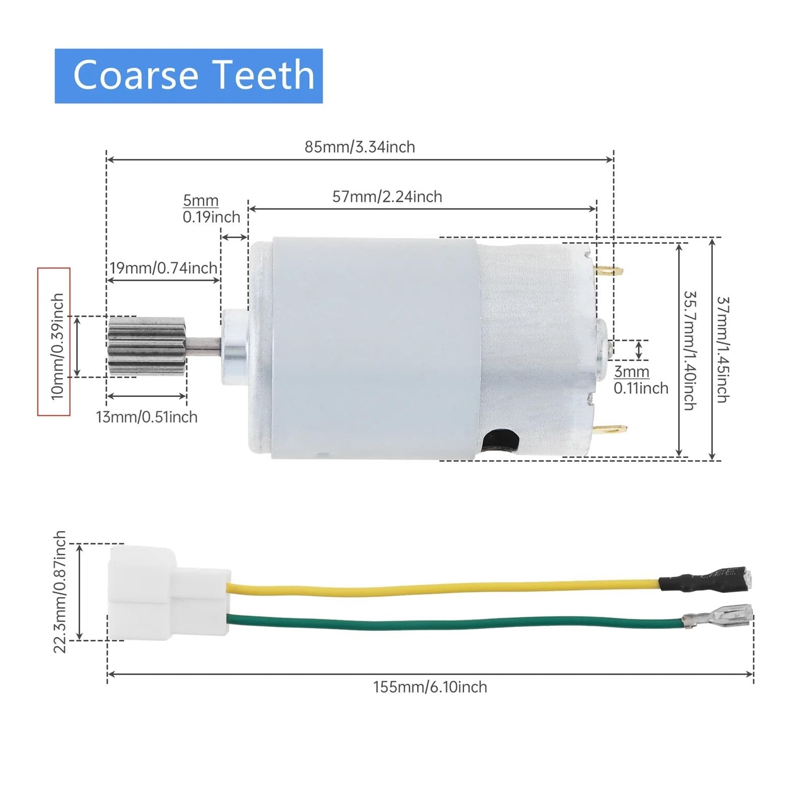 10 dientes RS550 DC Arrancador electrónico de alta velocidad de arranque electrónico para coche SUV piezas 12000RPM engranaje mediano _ 12 V