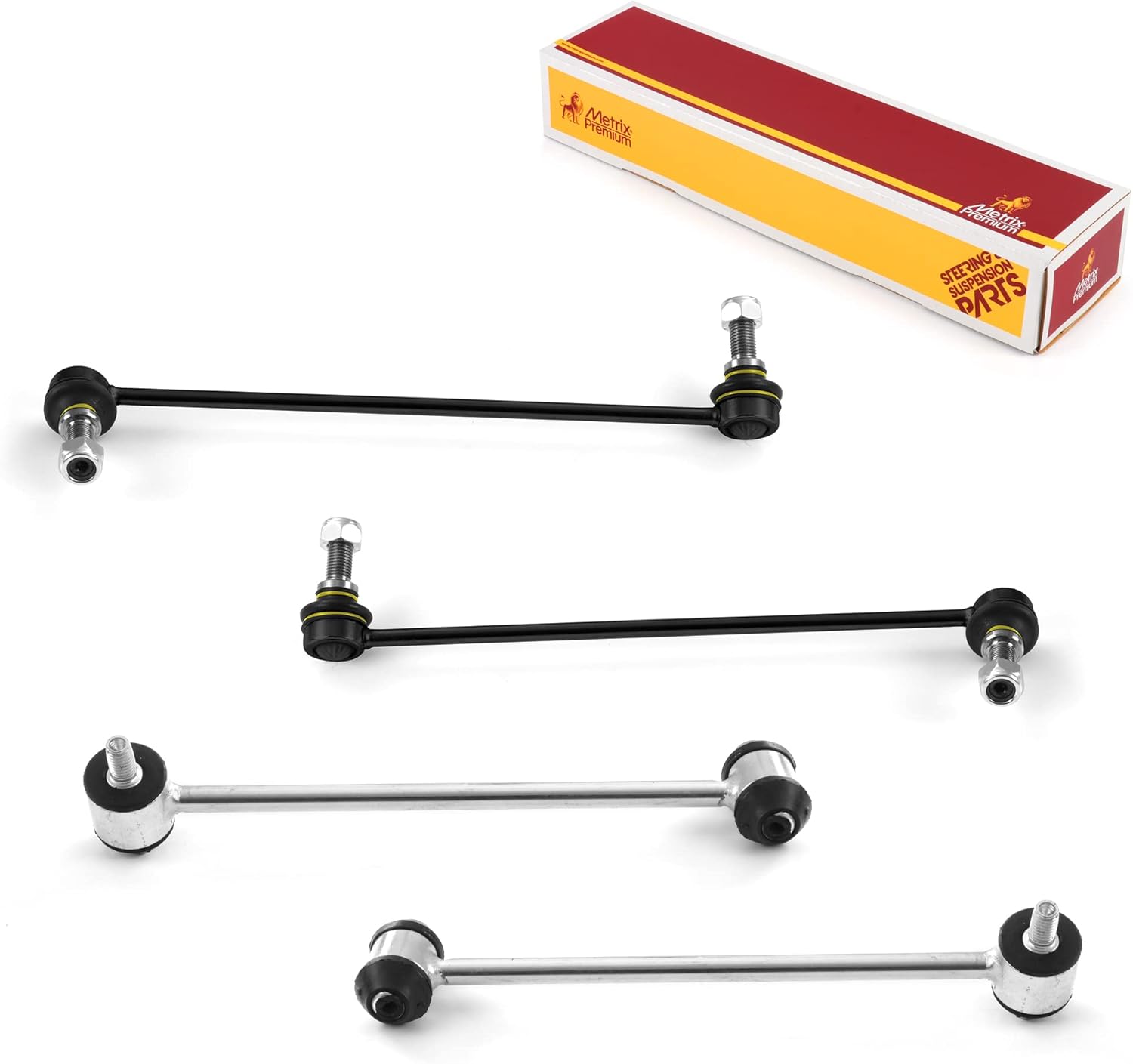 Metrix Premium Chassis Parts - 4 PC Front & Rear Sway Bar Stabilizer End Link Kit Fits 08-09 Mercedes-Benz C230 RWD, 08-11 C300 RWD, 08-14 C350 RWD, K750338, K750337, K700341, K700342, Made in Europe