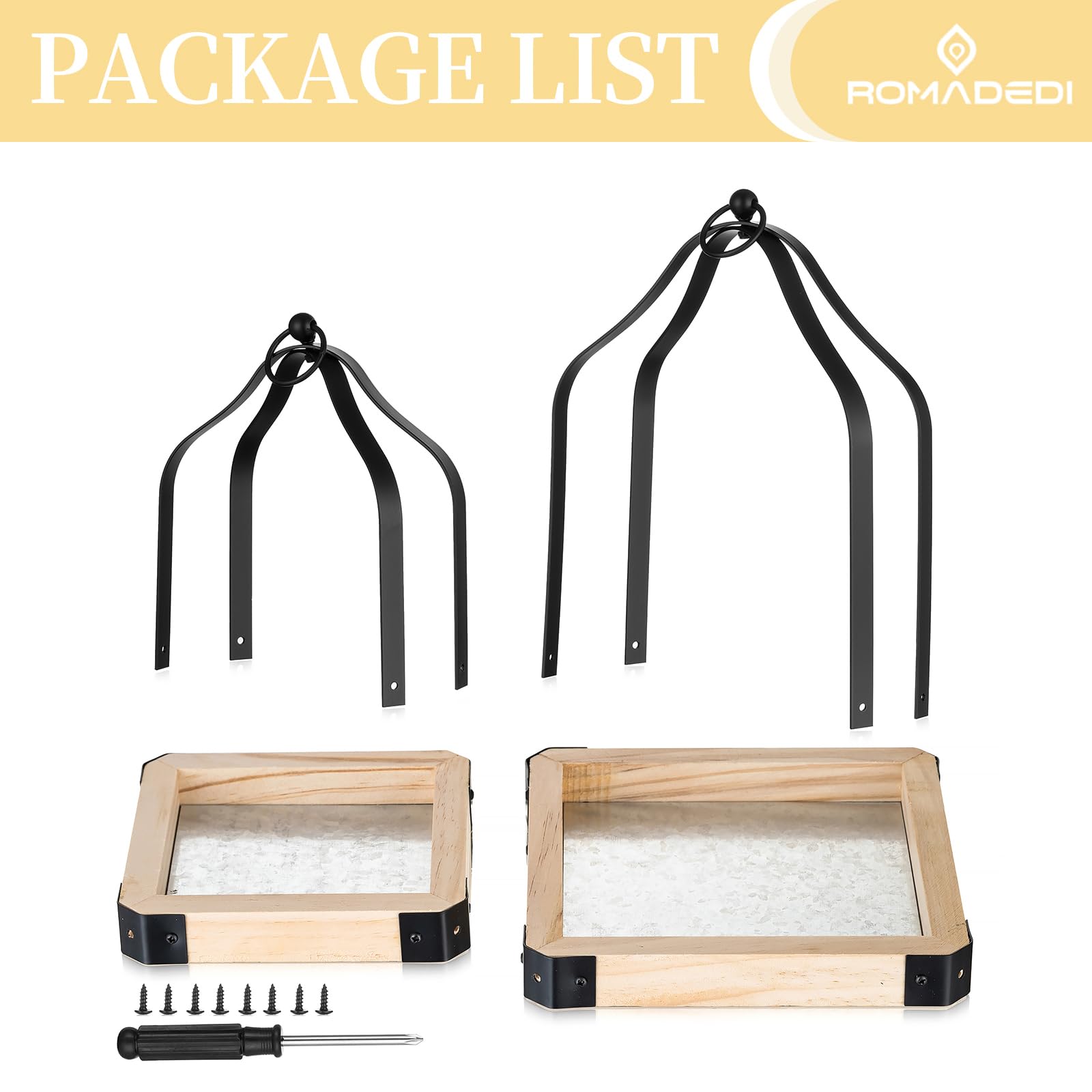Romadedi Farmhouse Kerzenlaterne, dekorativ: Set mit 2 rustikalen Holz-Kerzenhalter für Heimdekoration, Wohnzimmer, Esszimmer, Küche, Kamin, Kaminsims, Dekorationen, Weihnachten, Tischdekoration