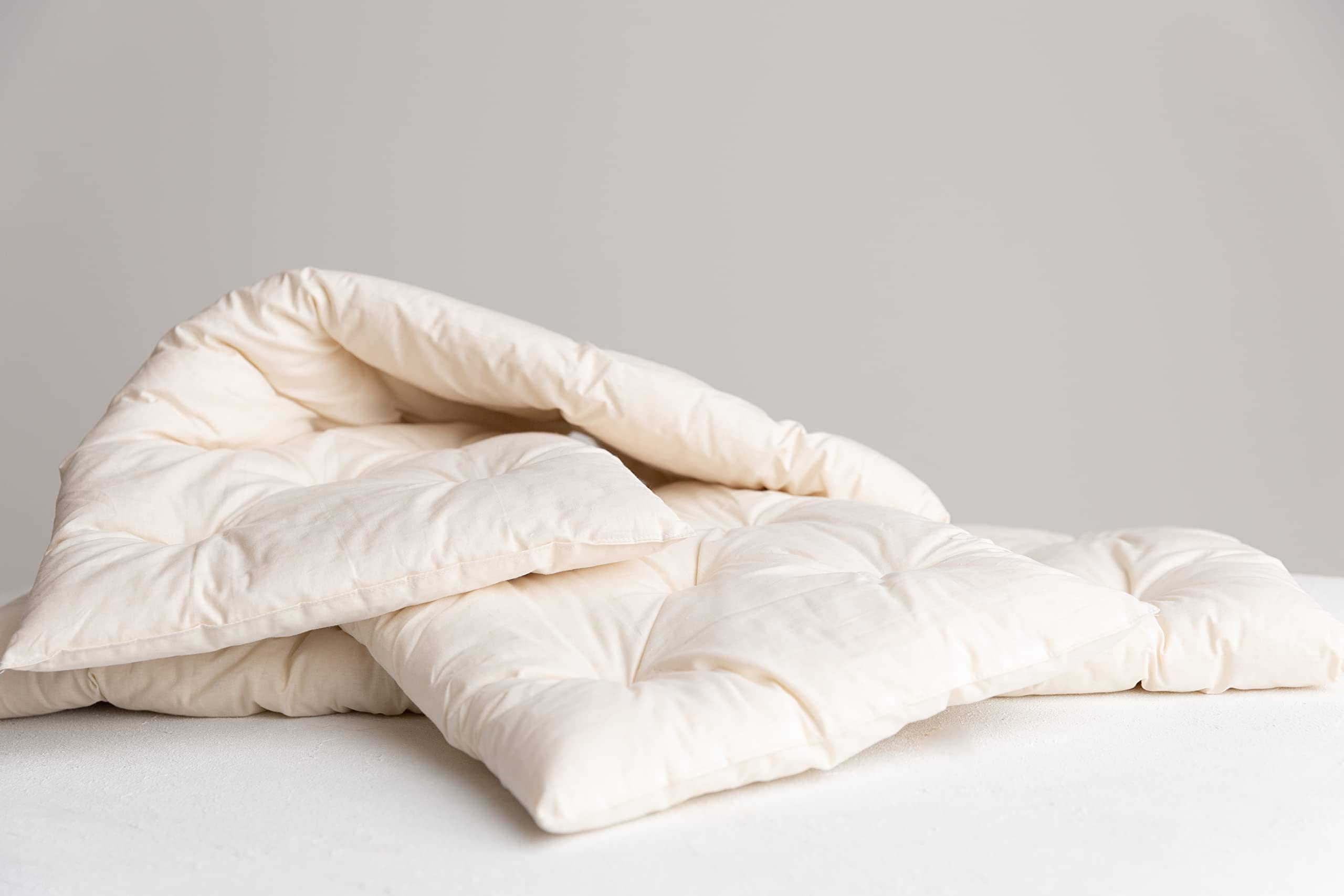Generisch Matratze für Federwiegen aus 100% Schafwolle, atmungsaktiv und temperaturregulierend, Fester Liegekomfort für Babys, hygienischer Bezug, passgenau und natürlich - ca 80 x 30 x 4 cm