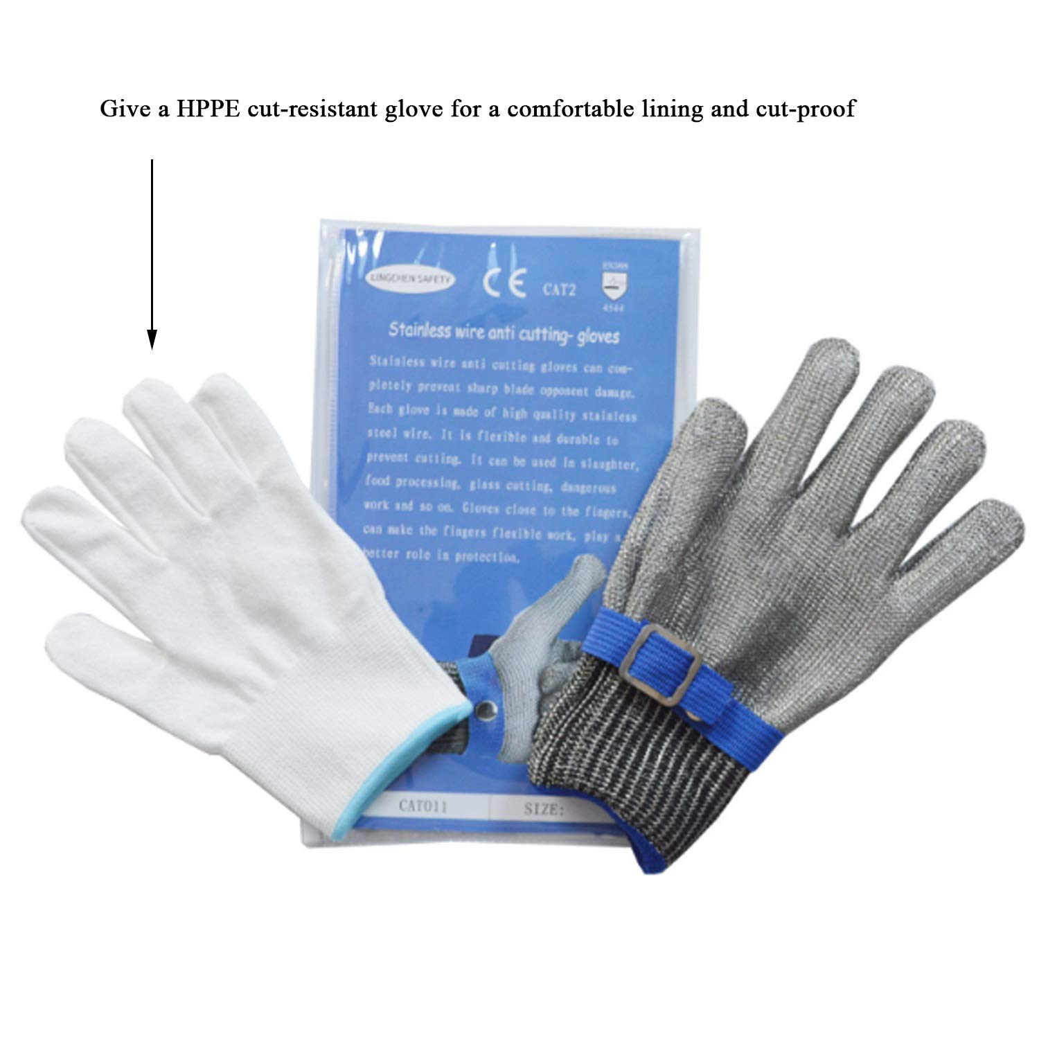 maliënkolderhandschoenen, roestvrijstalen handschoen, metalen gaashandschoen, slagershandschoenen | Hebei Linchuan veiligheidsbeschermingsmiddelen Co., Ltd
