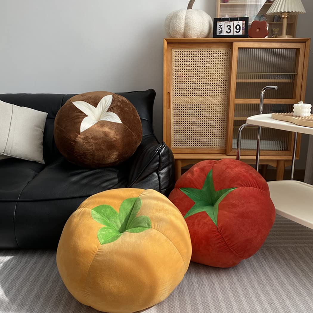 Amazon｜yousyu 野菜 フルーツ抱き枕 しいたけ、トマト、カキ腰掛け