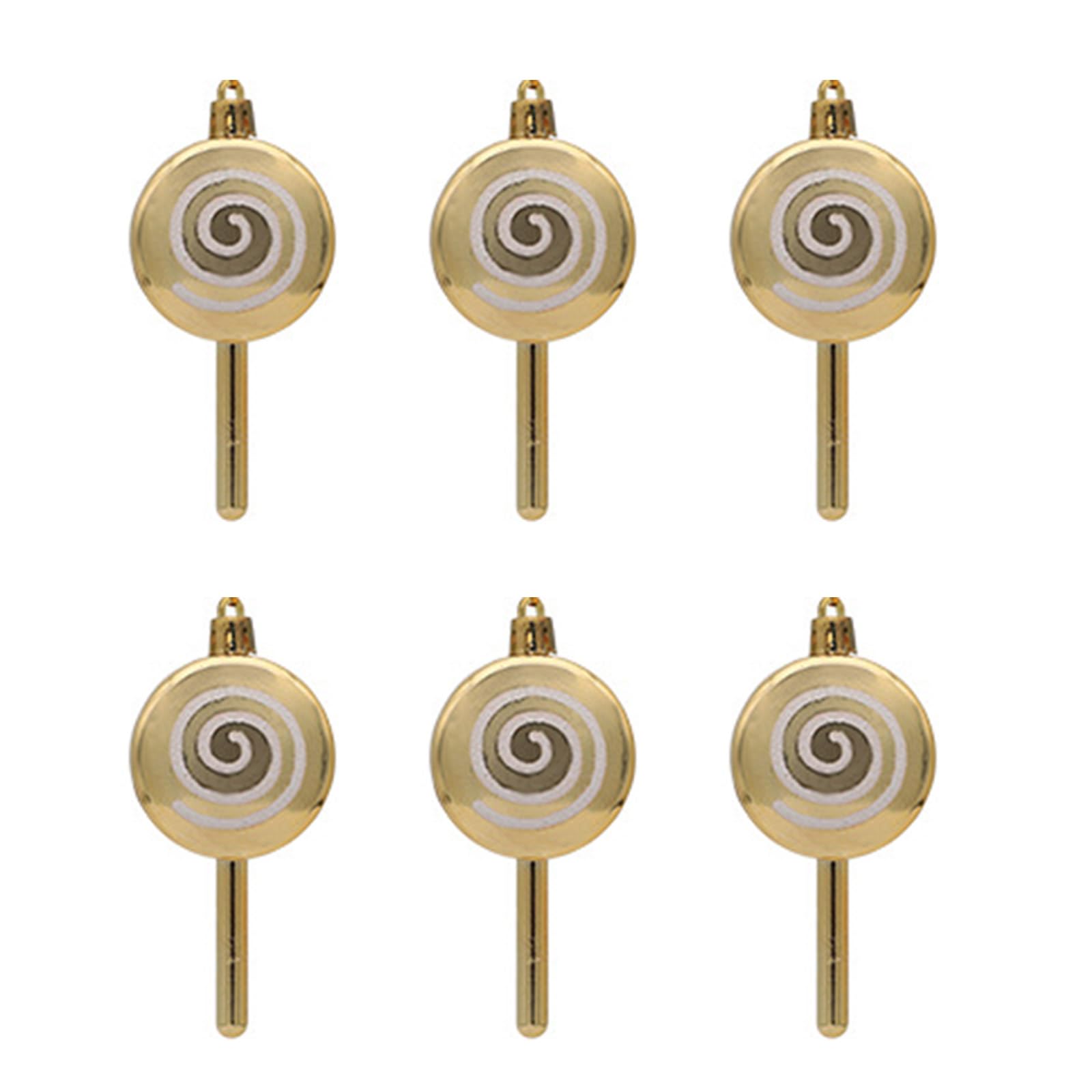 Tsophreniq Christmas Lollipop Ornament Holiday Candy Ornaments Creative Decorations for Tree Set of 6 Creative Decoration for Festival Party Eye Catching Pendants Indoor and Outdoor