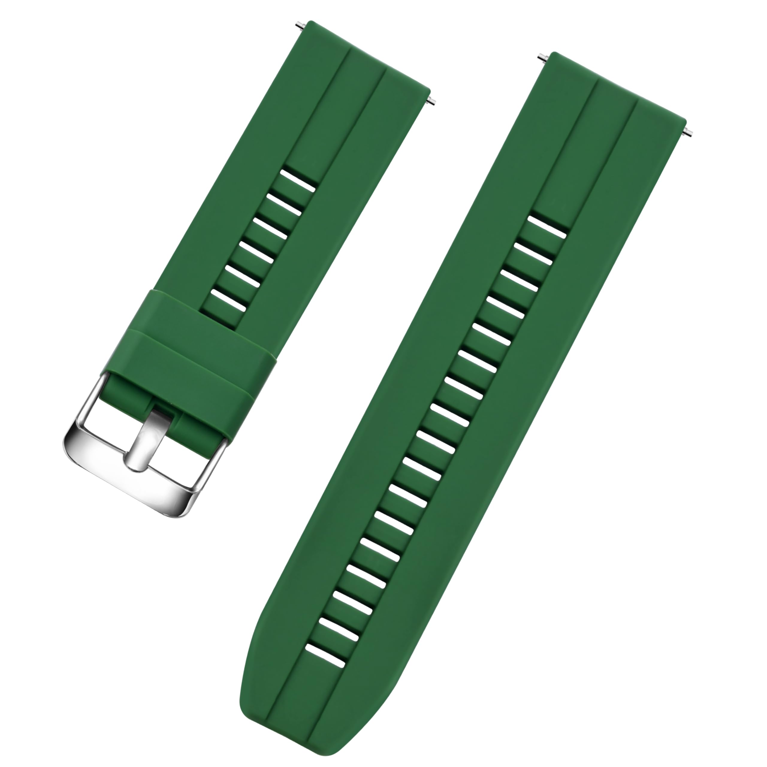 TIMEWEAR 22mm Green Silicone Replacement Watch Strap with Stainless Steel Buckle, Compatible with Boat, Noise Colorfit, Fireboltt, Samsung, Amazefit & watches with Lug Width 22mm (B0CXJGDTQT) Amazon Price History, Amazon Price Tracker