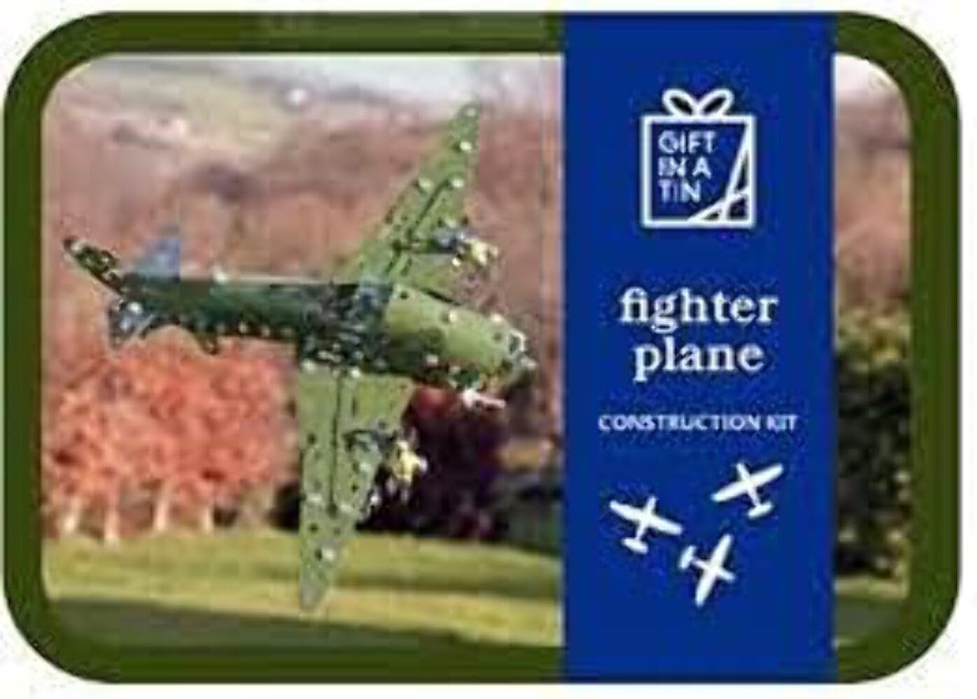 Apples To Pears Blue Fighter Plane Kit Gift In A Tin Present Idea For Kids