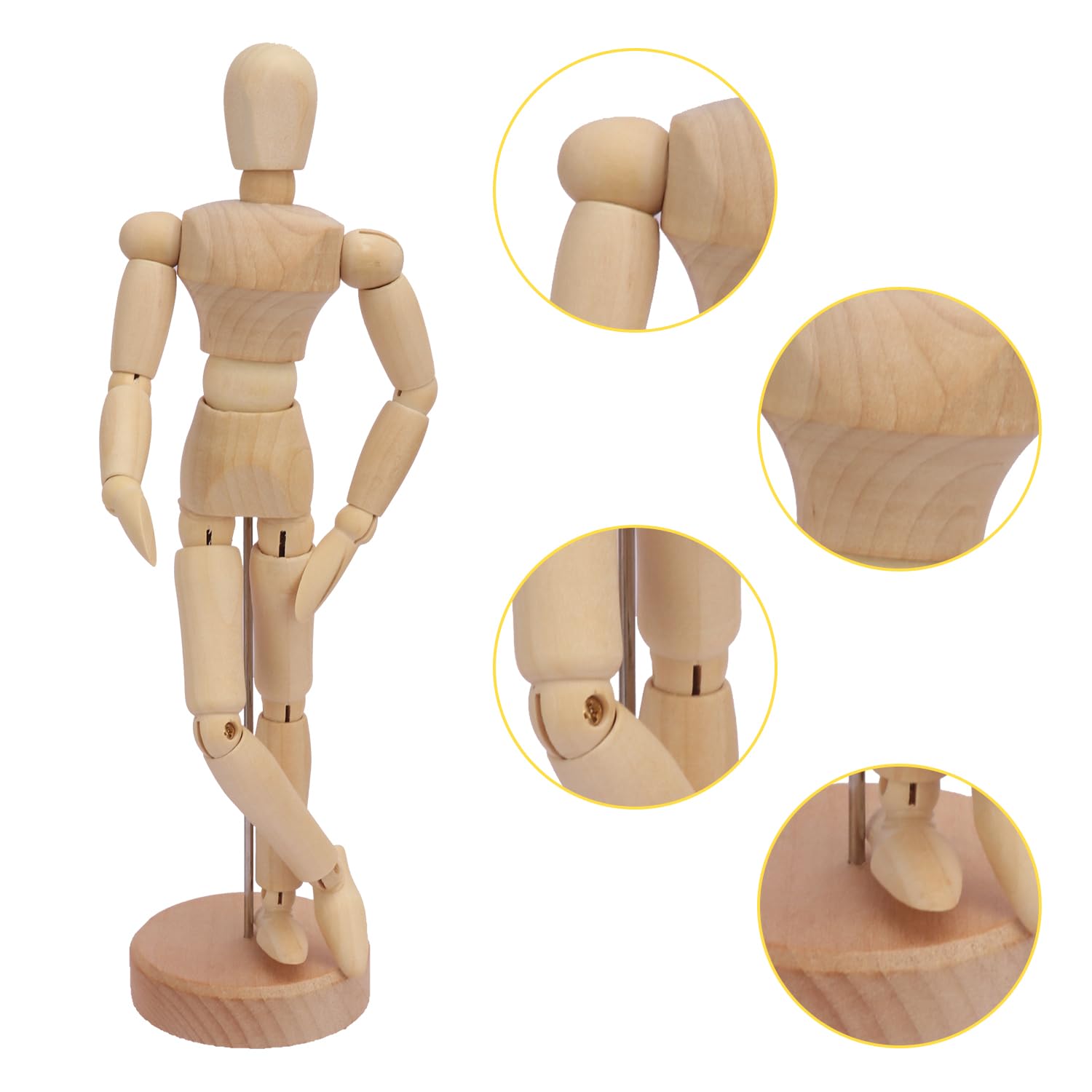 7 Stück 20,3 cm Künstler Holz Mannequin, Holz bewegliche Schaufensterpuppe, Holz Zeichnung Modelle für Künstler Schaufensterpuppe, Fotografie Requisite, Animation, Zuhause