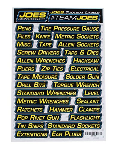 Joes Racing Products 17500 Labels Toolbox