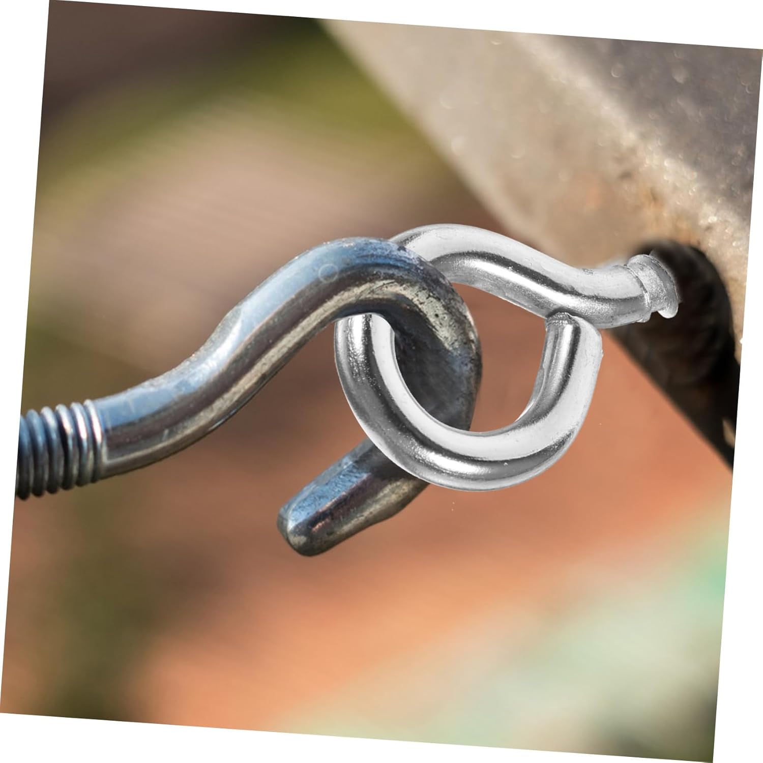 CANIGHT 10pcs Heavy Duty Screw for Sturdy Eyelet Fixing Tools for Cables and Wires Easy to Install for Indoor Outdoor Use