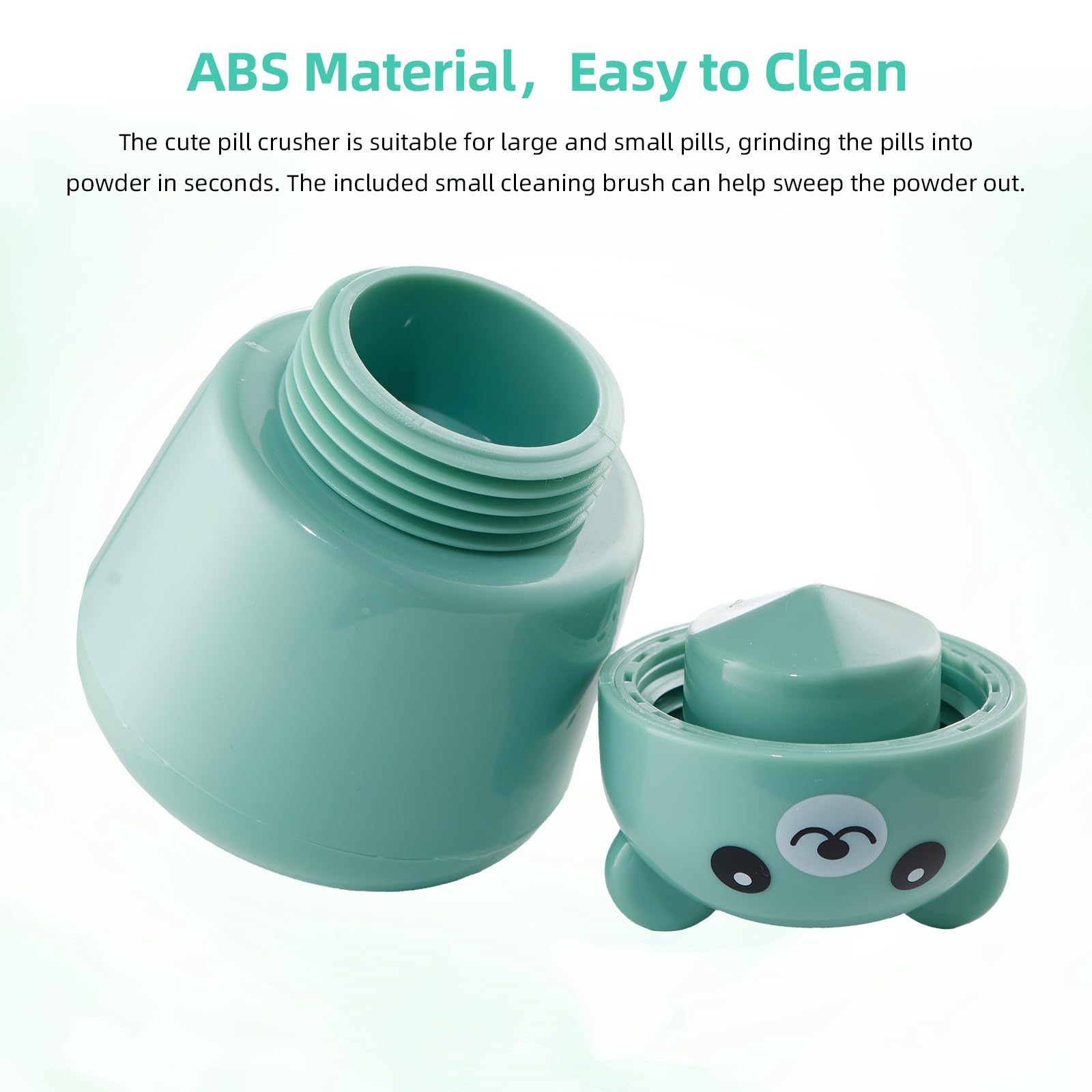 Bear Pill Crusher Vitamins, Tablets Crusher and Grinder BPA-Free ABS, Easy to Grind & Clean, Leakproof Portable Crusher for Pets, Kids and Elders, Green — Amazon image 5