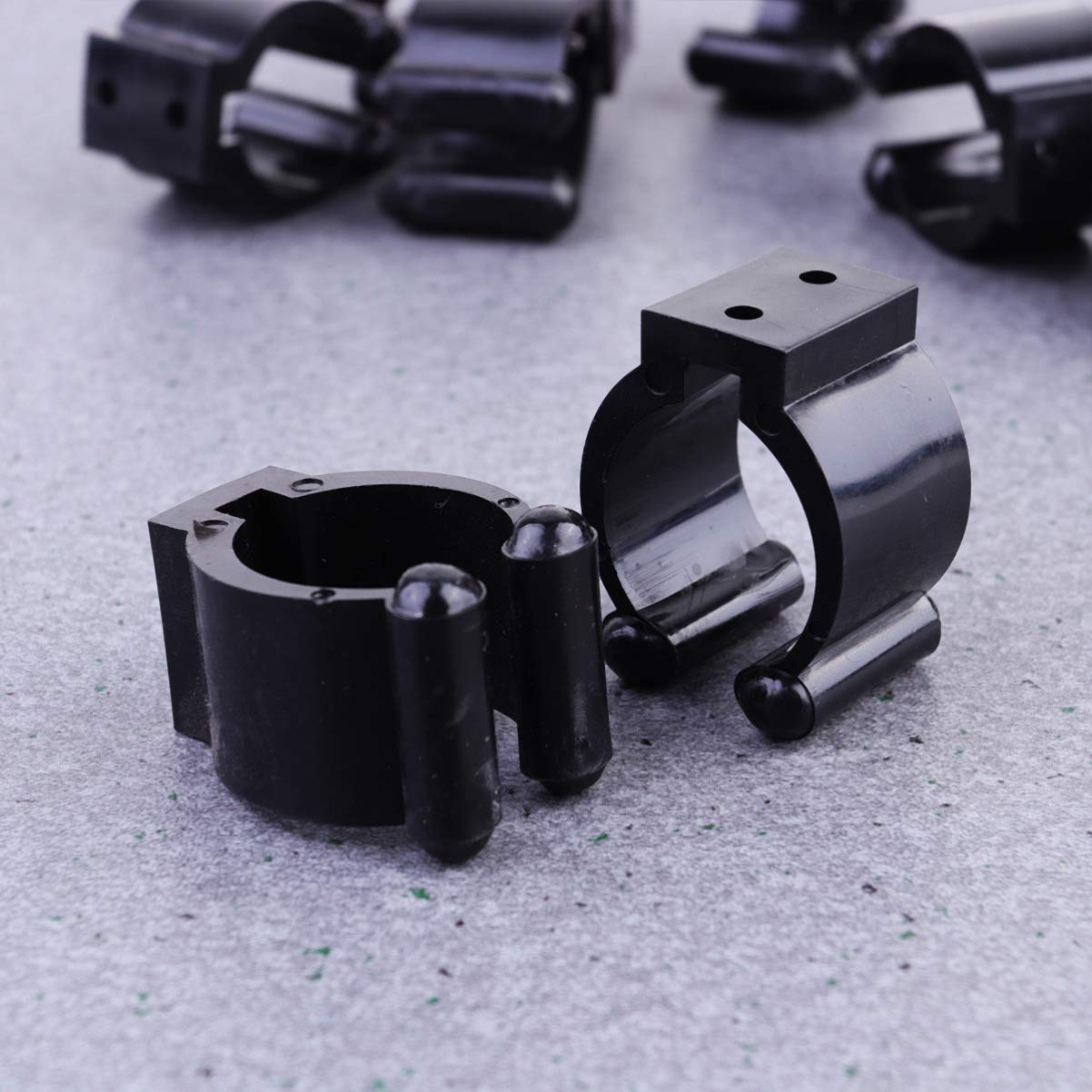 BESPORTBLE 60piezas Soporte De Pared para Cañas De Pescar Estante De Almacenamiento De Clip De Caña De Pesca Anticorrosivo Fácil Instalación y Limpieza para Hogar y Oficina Negro Grande
