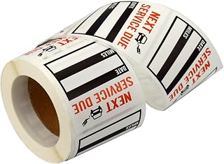 300 Pieces Oil Change Stickers Windshield Stickers Service Due Reminder Labels Checkered Flag 2 in x 2 in (Black)