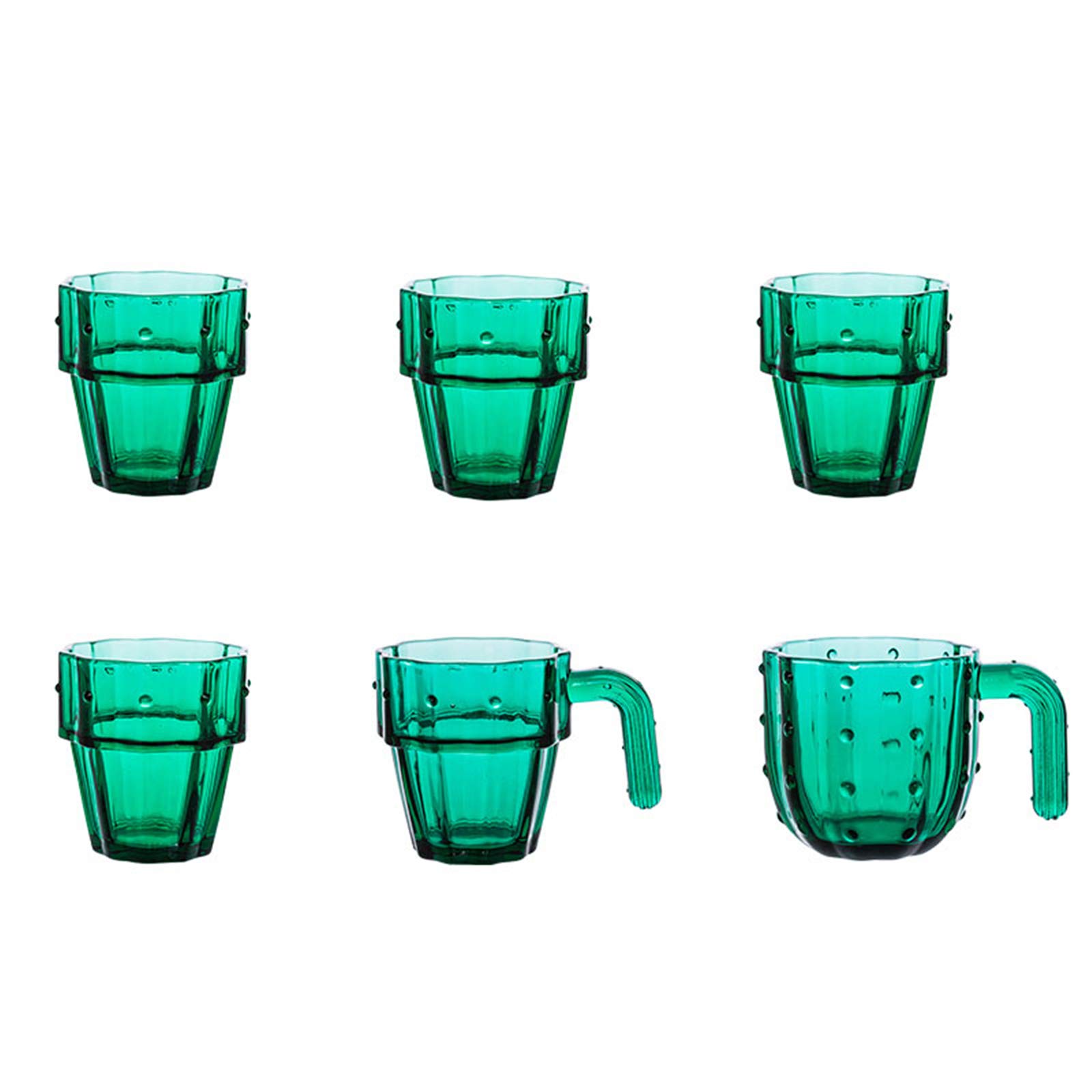Tasses de cactus vert lot créatif pour cadeau de crémaillère