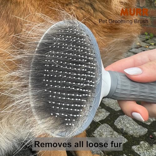 Cat Grooming Brush, Dog Deshedding Tool, Self Cleaning Slicker Brush, Pet Hair Remover, Grooming Comb For Pets - Image 2