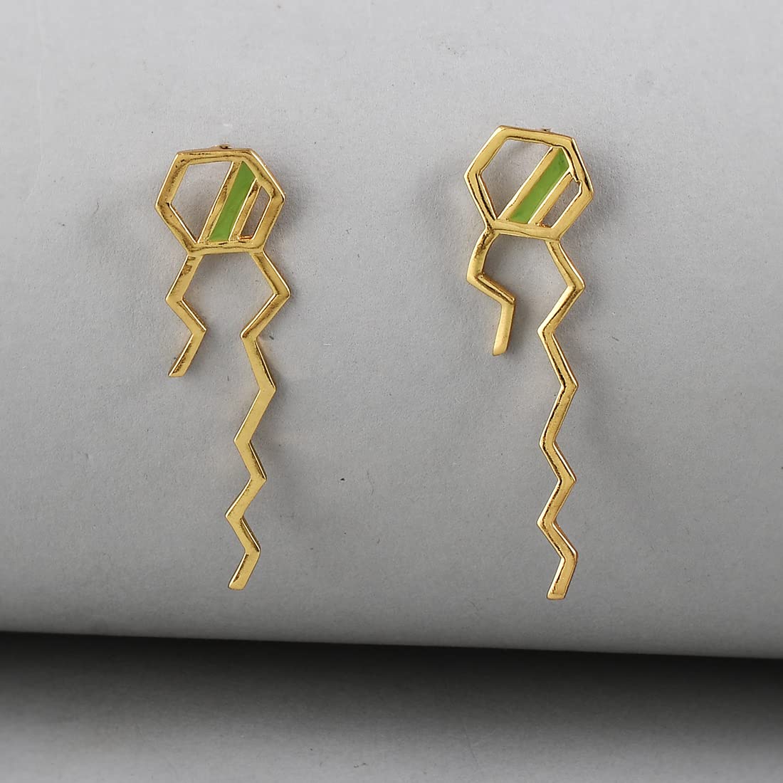 Benzene Squiggle Enamelled Earrings
