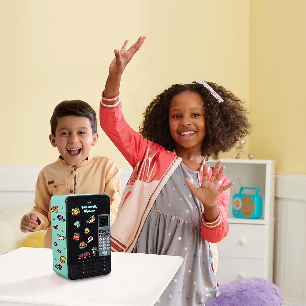 VTech KidiSecrets Magic Locker, Cassaforte Interattiva con Codice Segreto, Inclusi 3 Giochi Educativi, Sticker per Personalizzare il Locker, Lingua Italiana, Batterie Incluse, 6-12 Anni