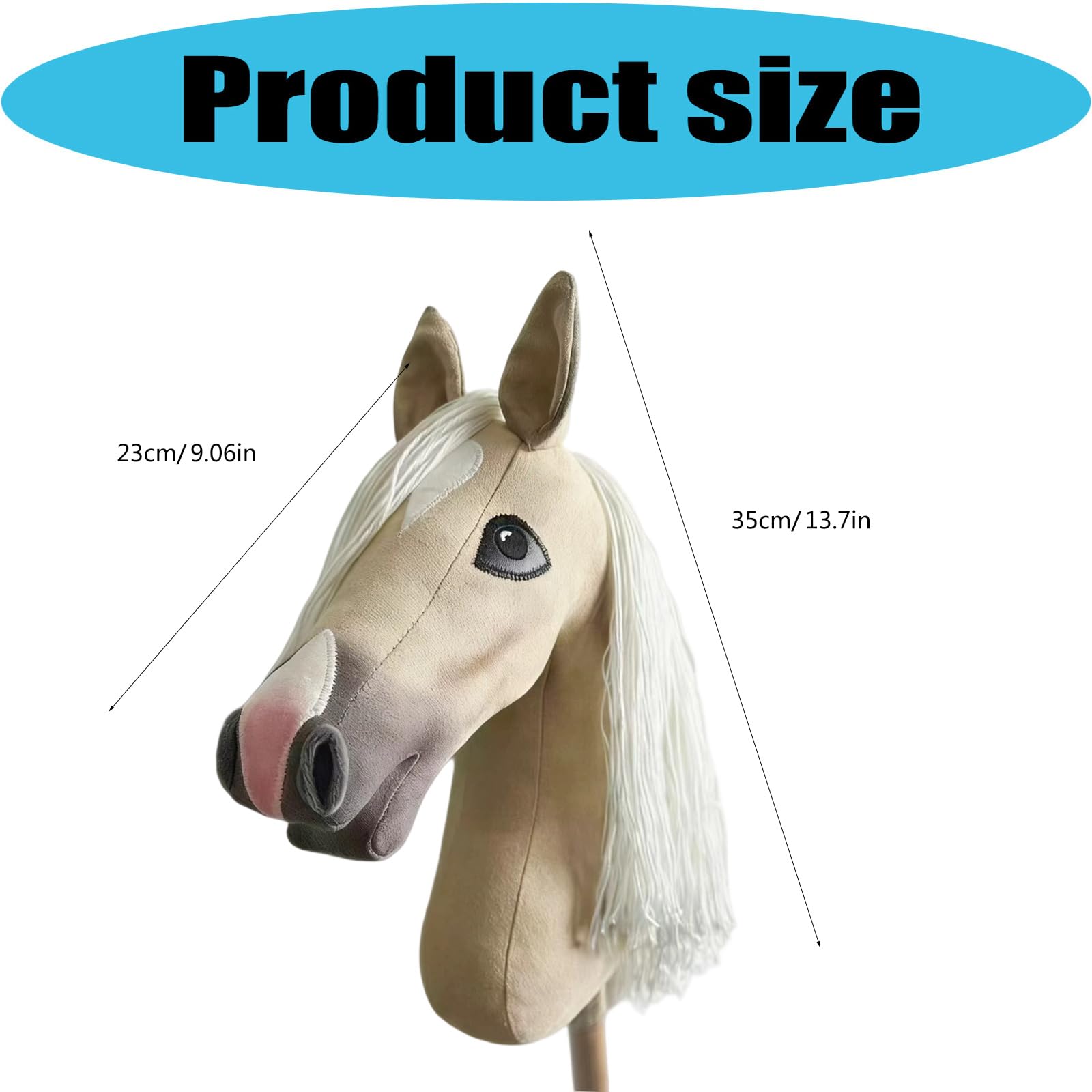 Bastone a testa di cavallo per adulti gioco di ruolo accessorio per feste facile da riporre hobby cavallo con manico in legno gioco di ruolo oggetti di scena per costume