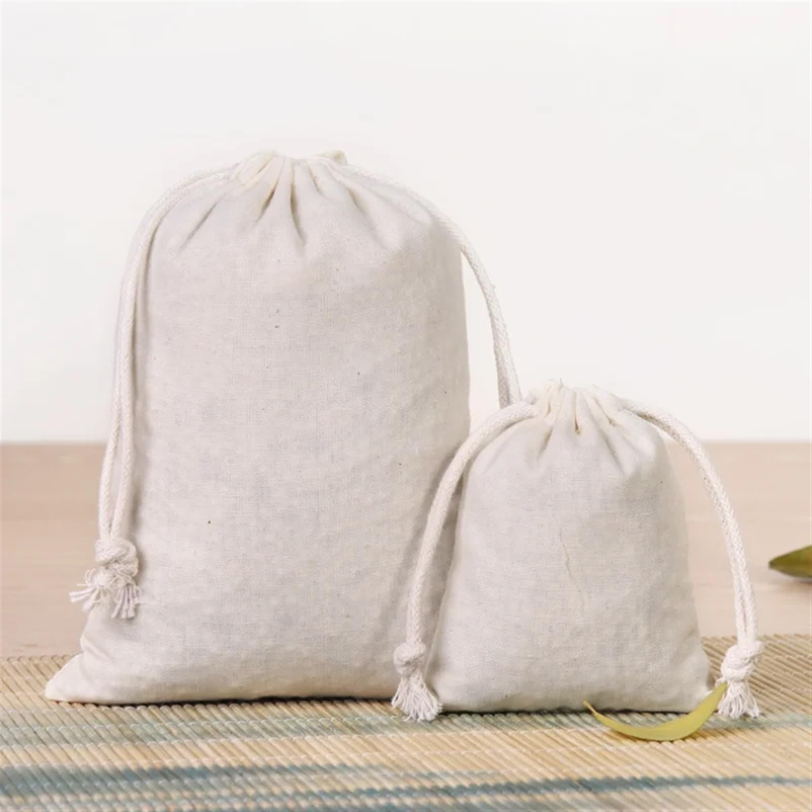 Geschenkbeutel 5 10 20 50 Teile/paket Natürliche Baumwolle Kordelzug Lagerung Taschen Weihnachten Hochzeit Geschenk DIY Plain Beutel Wiederverwendbare Hause Staubbeutel(8X10CM_COTTON BAGS 50PCS)