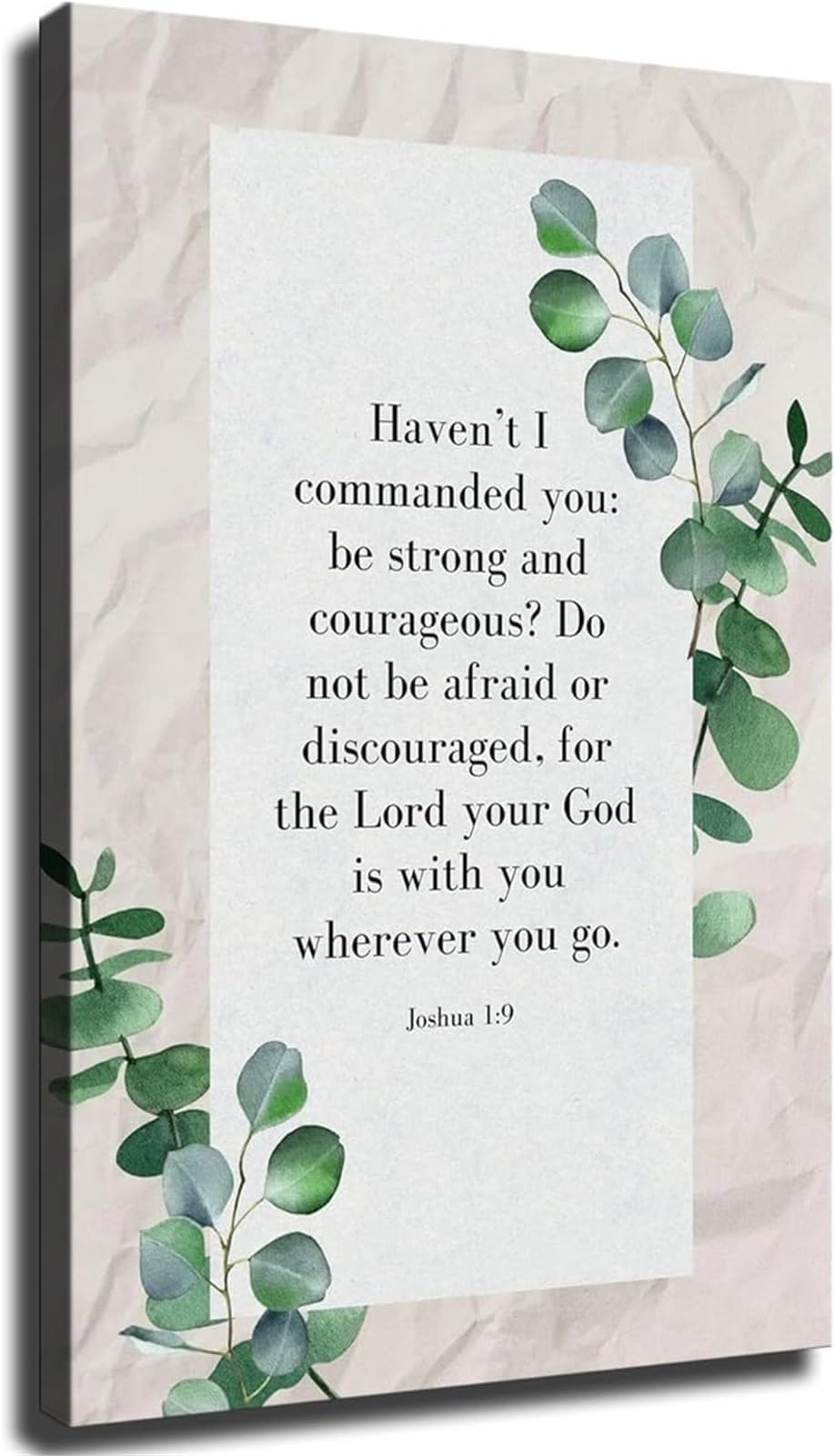 Vwwjccro Unframed Inspirational Religious Poster Joshua 1 9 Bible Verse For Faith Home Decor Art