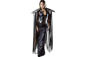 Ypser - Embellished Shoulder Pieces with Flowing Angel Wings Cape - Perfect...