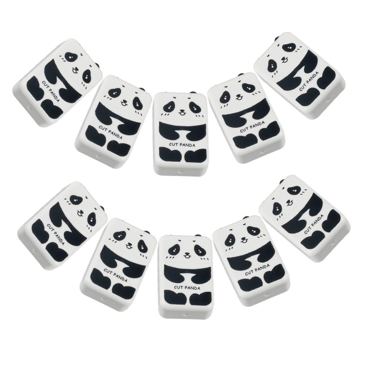 HOMSFOU 4 Sätze Panda Radiergummis Kreative Radierer Für Künstler Niedliche Bleistift Radiergummis Für Schule Und Büro Geschenkidee Für Freunde 10 Stück * 4