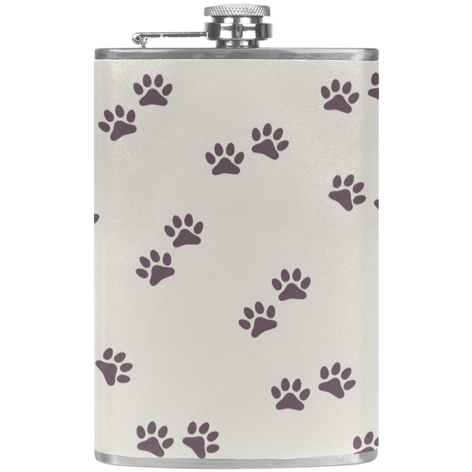 Flasque à whisky motif patte de chien et chat cadeau idéal buveurs de plein air