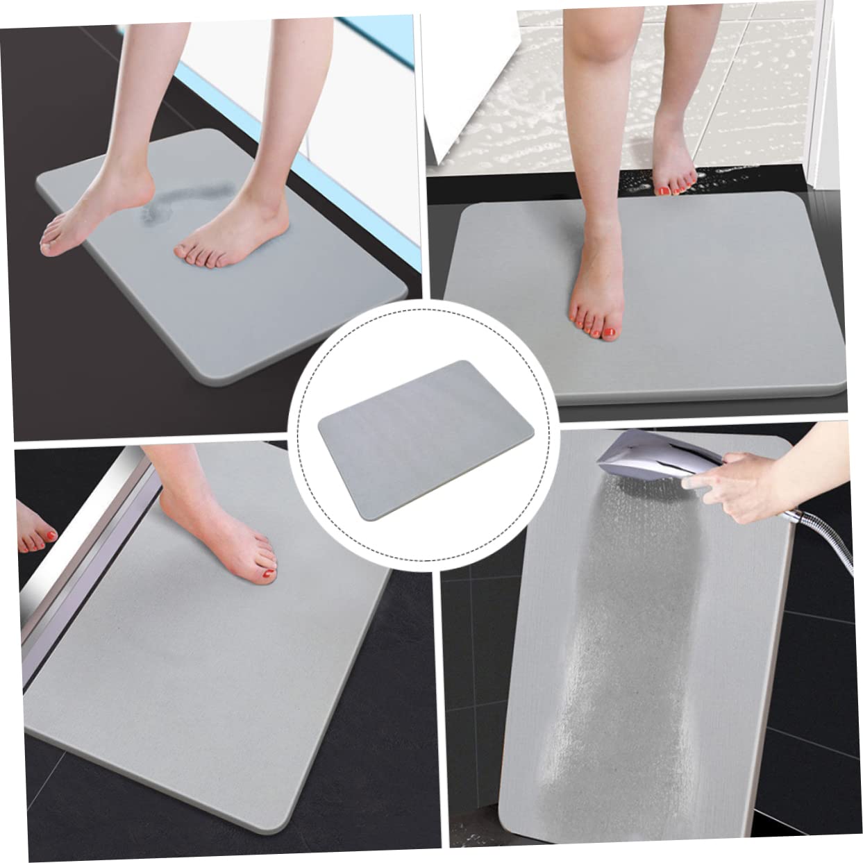 Tapis de Sol Ménager Antidérapant Absorbant en Diatomite | Séchage Rapide, Entretien Facile, Design Simple, Usage Entrée et Pièce D’eau