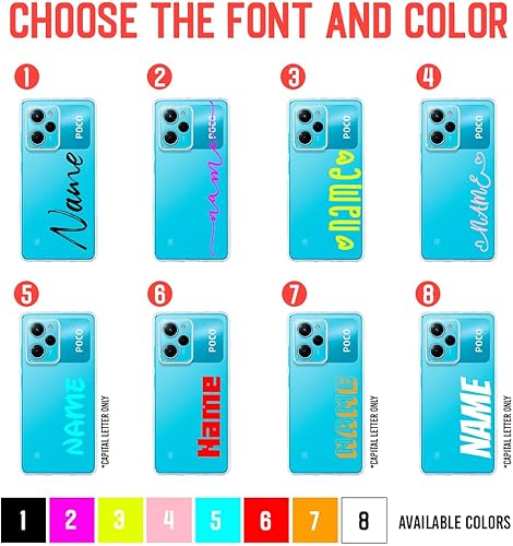 Miniatura 96 de Funda compatible con Xiaomi Redmi Note 10S personalizada con tu nombre, protector compatible con Xiaomi Redmi Note 10S personalizable, funda