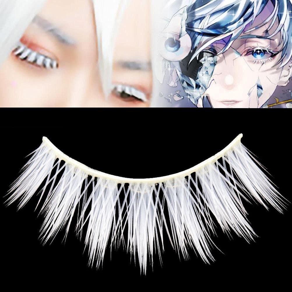 Dan&Dre White False Lashes, Eye-Lashes, Cosplay Makeup False, Lashes Masquerade Party Lashes Up Eyelash Extension Accessories - Image 2