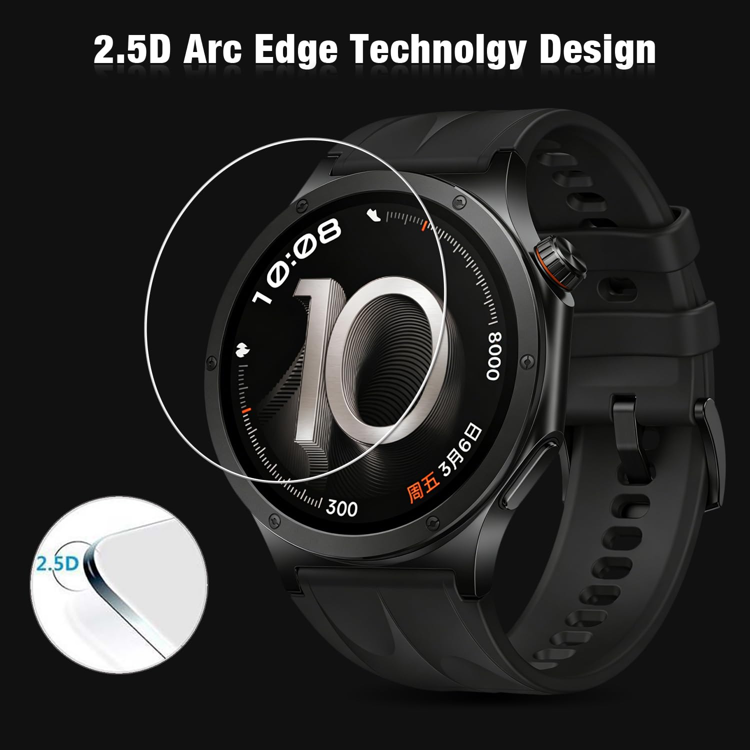 ivoler Zestaw 4 folii ochronnych ze szkła hartowanego do Oppo Watch X3 / OnePlus Watch 4, bardzo wytrzymałe szkło 9H, odporne na zarysowania, HD przezroczyste, bez pęcherzyków powietrza